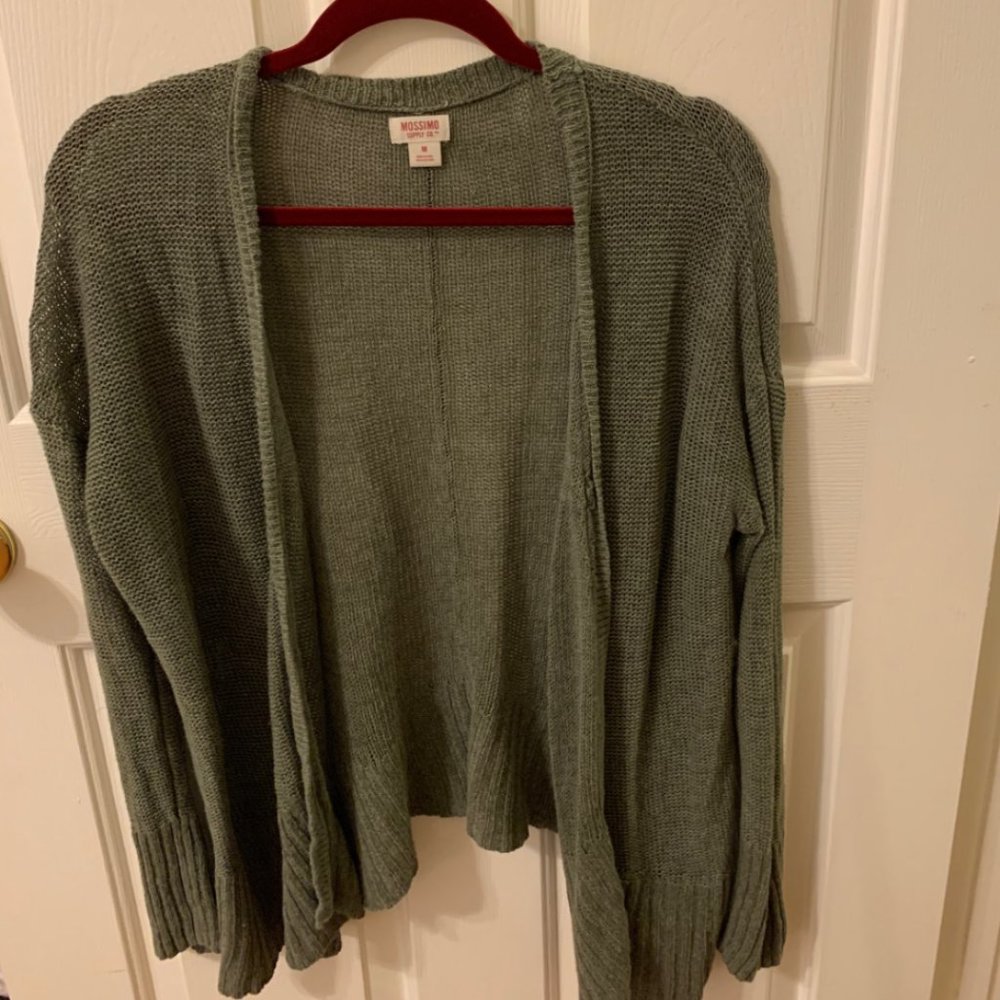 Mossimo Army Green Cardigan